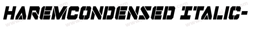 HaremCondensed Italic字体转换
